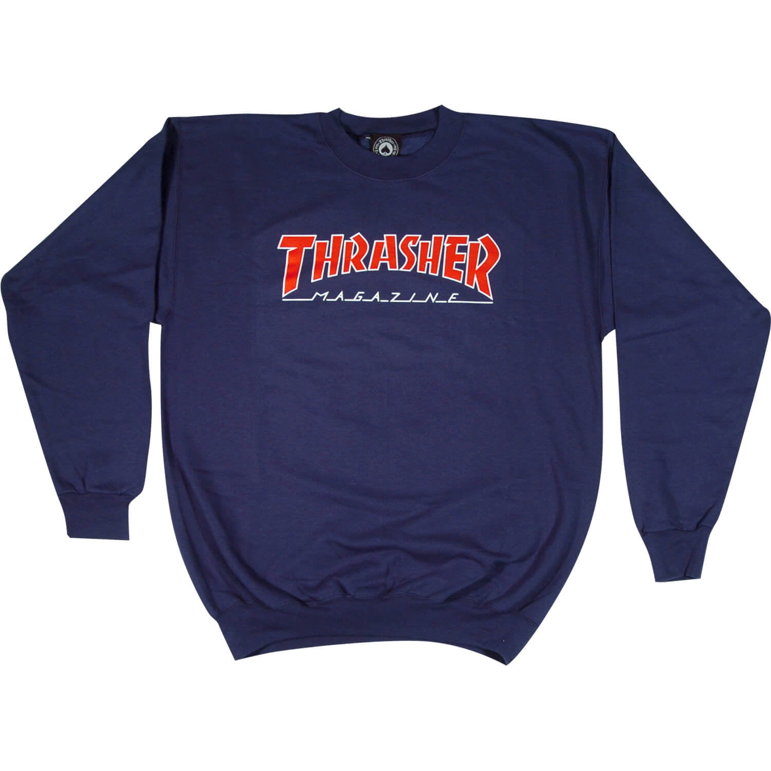 Thrasher Outlined Crewneck Navy Red S Walmart