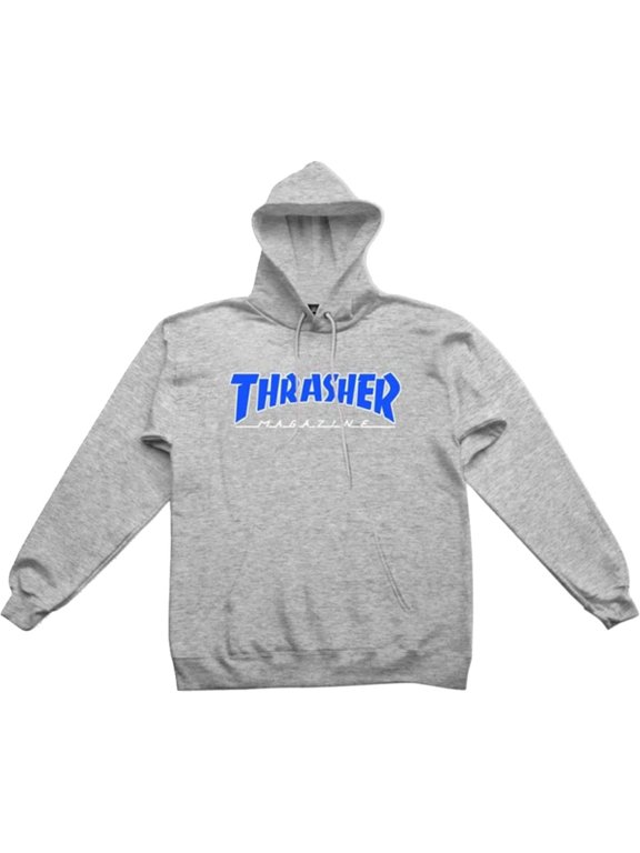 Outlined Hooded Sweatshirt Small Light Steel/Blue