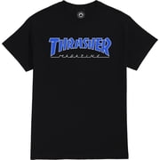 Thrasher Outlined Small T-Shirt Black/Blue