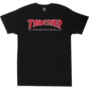 Thrasher Outlined Ss L-Black/Red/Wht