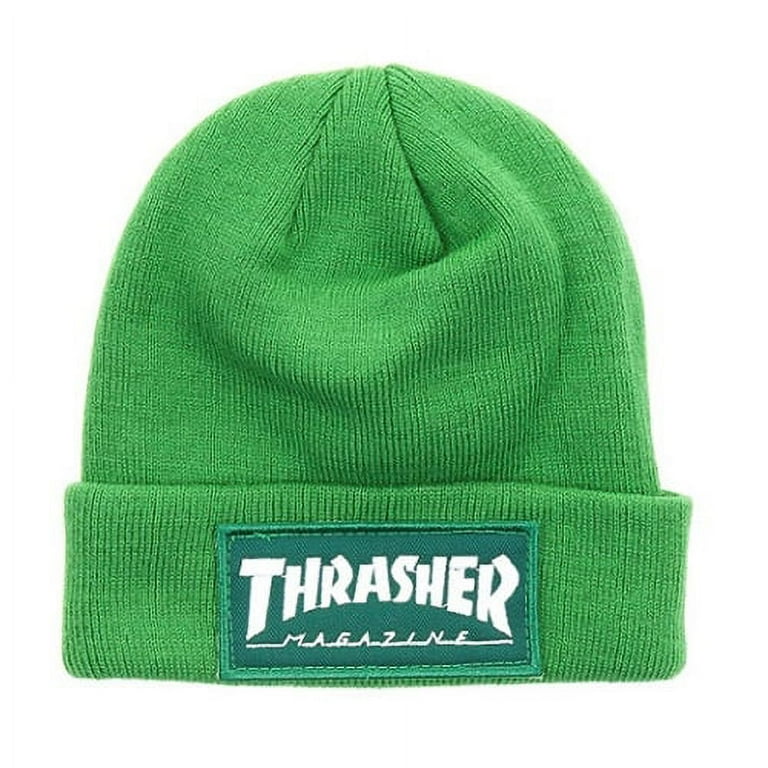 Thrasher Patch Beanie Green OS Walmart