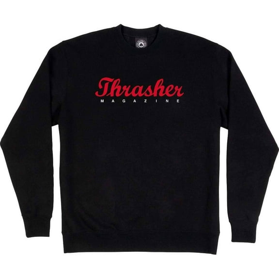 Thrasher Script Crew Sweatshirt Extra Large Black