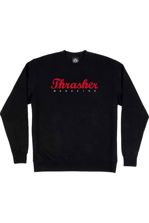 Script Crew Sweatshirt Medium Black