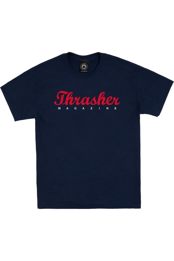 Script Small Size T-Shirt - Navy