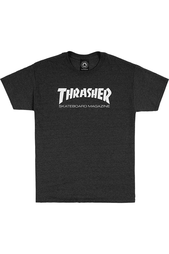 Skate Mag Ss L-Dark Heather Grey/Wht