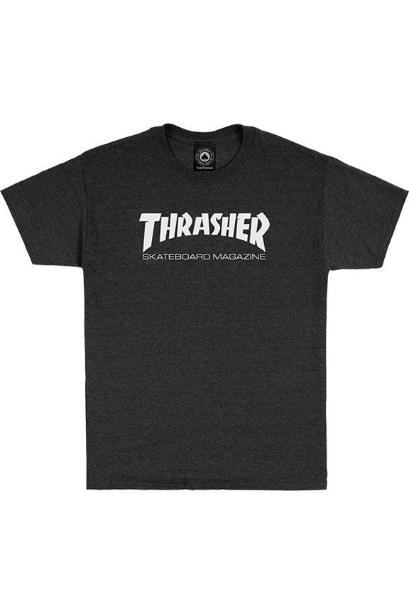 Skate Mag Ss S-Dark Heather Grey/Wht