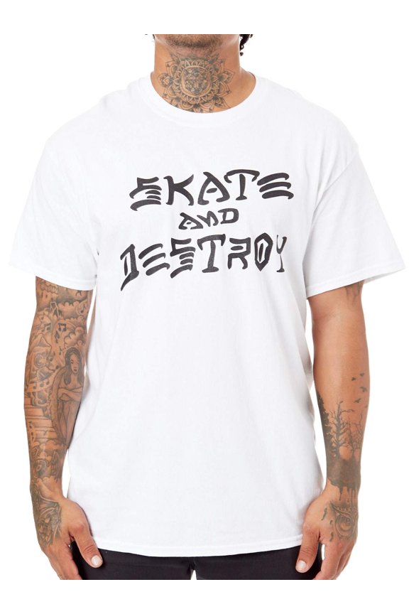 Skate and Destroy Small Medium T-Shirt - White