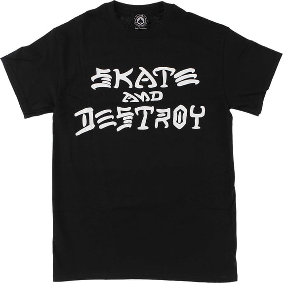 Thrasher Skate and Destroy Small T-Shirt - Black