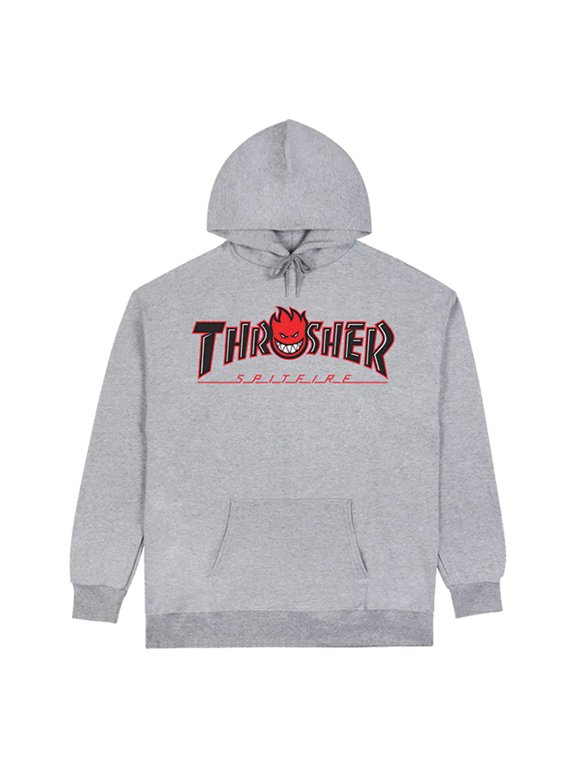 Spitfire Big Head Outline Ash Hoodie Sweater S