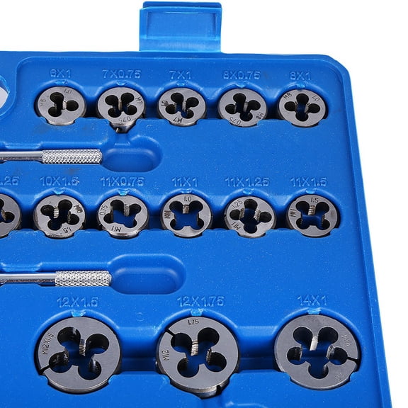 Thread 110pcs/set M2- Screw Nut Thread Taps Dies With Wrench Handle Heavy Duty Hand Tool Kit