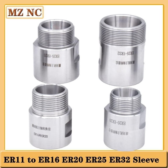 Thread Adapter Er11 Er16 Er20 Er25 Er32 Collet Chuck Spindle For Motor For Rotor ER25-ER25 With Nut YIWEI