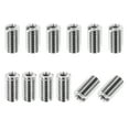 thumbnail image 1 of Thread Adapters Sleeve Reducing Nut, 12Pcs M6x1 Male to M3x0.5 Female Repairing Insert Nut Screw Reducer Conversion 303 Stainless Steel Fastener 12mm, 1 of 7