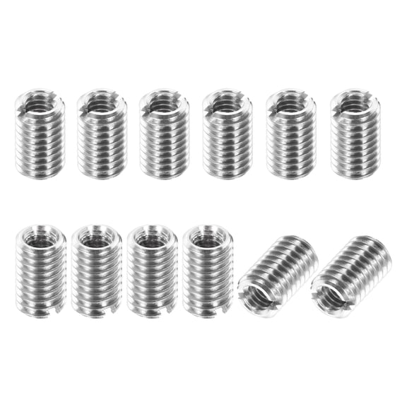 Thread Adapters Sleeve Reducing Nut, 12Pcs M6x1 Male to M4x0.7 Female Repairing Insert Nut Screw Reducer Conversion 303 Stainless Steel Fastener 10mm