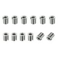 thumbnail image 1 of Thread Adapters Sleeve Reducing Nut, 12Pcs M8x1.25 Male to M5x0.8 Female Repairing Insert Nut Screw Reducer Conversion 303 Stainless Steel Fastener 8mm, 1 of 7