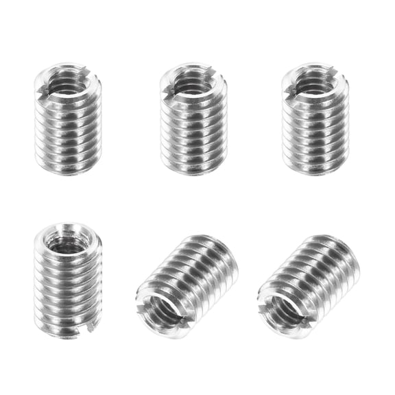 Thread Adapters Sleeve Reducing Nut, 6Pcs M6x1 Male to M4x0.7 Female Repairing Insert Nut Screw Reducer Conversion 303 Stainless Steel Fastener 9.5mm