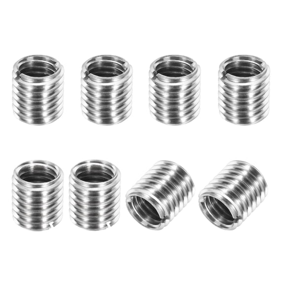 Thread Adapters Sleeve Reducing Nut, 8 Pcs M12x1.75 Male to M10x1.5 Female Repairing Insert Nut Screw Reducer Conversion 303 Stainless Steel Fastener 12mm