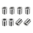 thumbnail image 1 of Thread Adapters Sleeve Reducing Nut, 8Pcs M12x1.75 Male to M6x1 Female Repairing Insert Nut Screw Reducer Conversion 303 Stainless Steel Fastener 12mm, 1 of 7