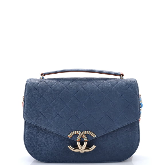 Thread Around Flap Bag Quilted Caviar Medium By Rebag