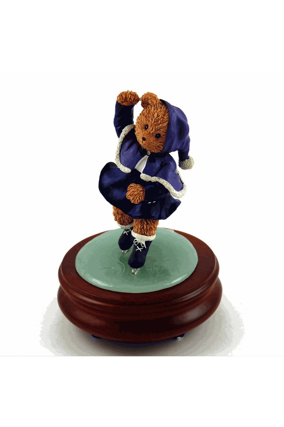 Thread Bears - Ice Skater Threadbear Musical Figurine - Have Yourself A Merry Little Xmas