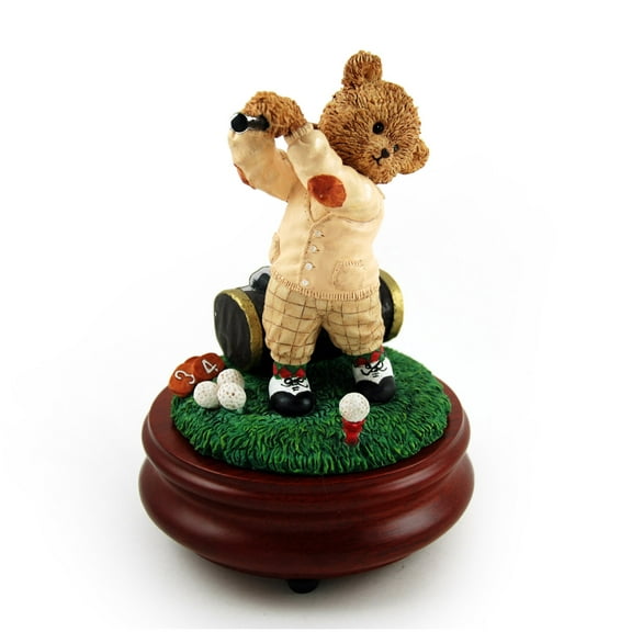 Thread Bears - The Perfect Swing with Golfer Threadbear Musical Figurine - Que Sera Sera