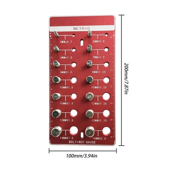 Thread Checker, Nut and Bolt Thread Checker, Bolt Size and Thread Gauge, Bolt and Nut