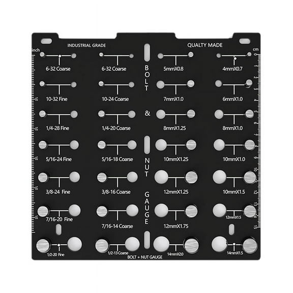 Thread Checkers,Bolt Identifier Board,Bolt and Screw Size Thread Gauge,Nut and Bolt Identifier Standard and Metric
