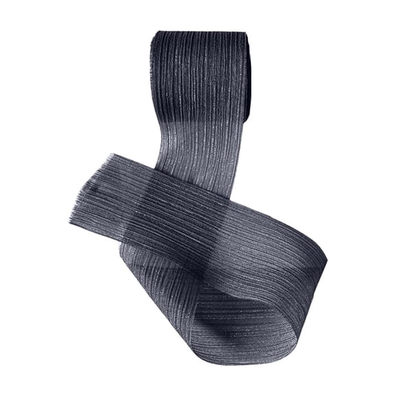 Thread Crinkle Chiffon Ribbon, Versatile Bow Making Supply For Bouquet Gift Wrap Wedding And Various Festival Event Decoration,Black