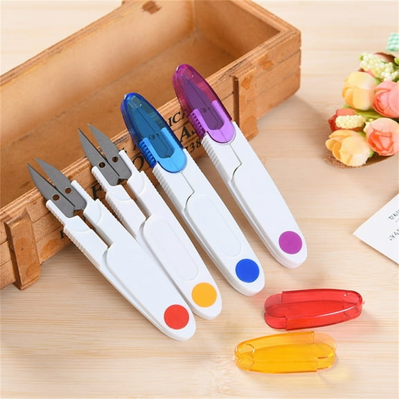 Thread Cutter Snip Scissors for Embroidery, Portable Mini Sewing Clipper with Safety Cover
