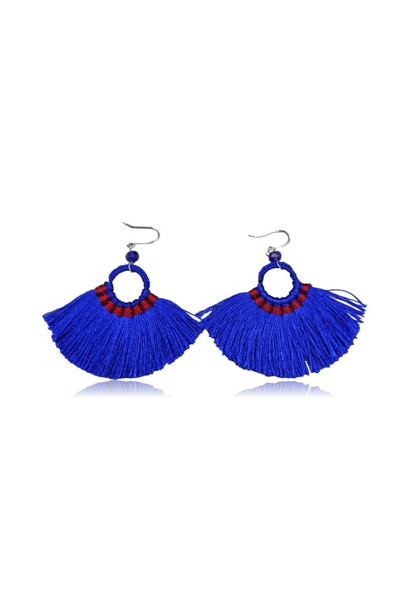 Thread Fringe Bohemian Tassel Dangle Drop Earring