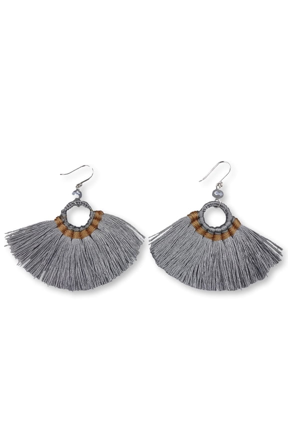 Thread Fringe Bohemian Tassel Dangle Drop Earring