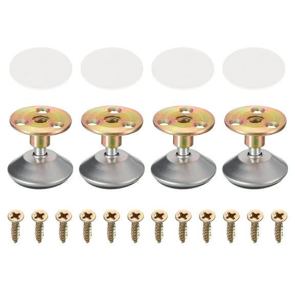 Thread Furniture Leveling Feet, 4Pcs - Adjustable Self-adhesive Screw-in Raised Base for Tables Sofa (40 x 15 MM)