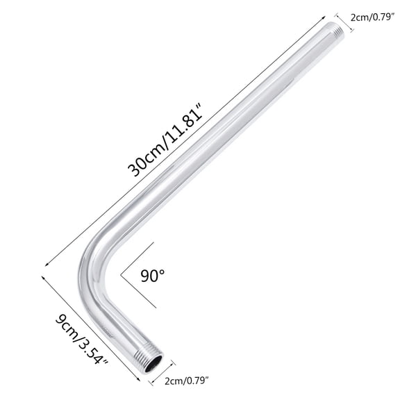 Thread G1/2 Stainless Steel Wall Mounted Tube Rainfall Shower for Head Arm Brack