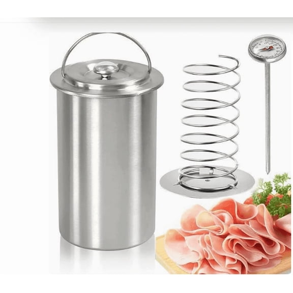 Thread-Handled 304 Stainless Steel Ham Maker & Meat Press
