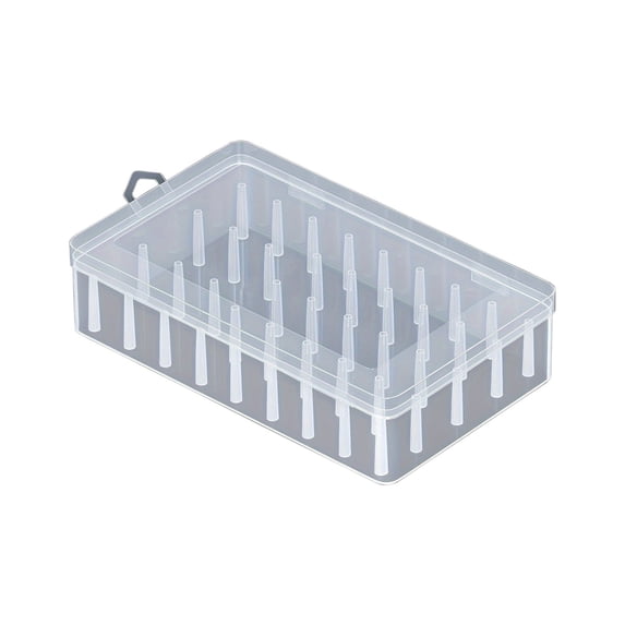 Thread Organizer Box, 42 Spool Sewing Storage Case, Transparent Sewing Supply Box, Needle and Accessory Holder