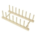 thumbnail image 1 of Thread Rack Stand on Table, Thread Organizer and Bobbin Holder for Saving Space, 8/16 PCS Wooden Thread Spool Holder Large, 1 of 8