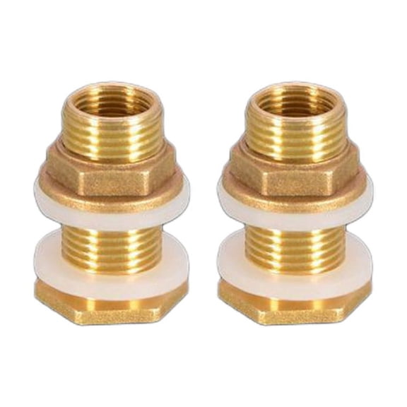 Thread Reducer Brass Hex Reducing Adapters for Tank Feedthrough for Water Tanks