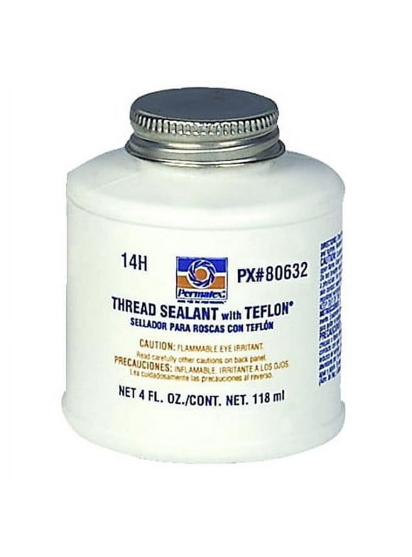 Thread Sealant With Ptfe, 4 Oz, Can, White | Bundle of 5 Each