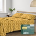 thumbnail image 1 of THREAD SPREAD 100% Organic Cotton Full Size Sheets - Percale Weave Cotton Sheets (4 PC, Damsel Fly), Soft Cooling Luxury Hotel Printed Sheet Set, 1 of 6