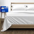 thumbnail image 1 of THREAD SPREAD 100% Egyptian Cotton Queen Sheet Set - Luxury High Thread Count Egyptian Cotton Bed Sheets Queen Size, 16" Deep Pocket Bed Set, Silky Soft, Cooling, Sateen Weave Bedding - White, 1 of 8