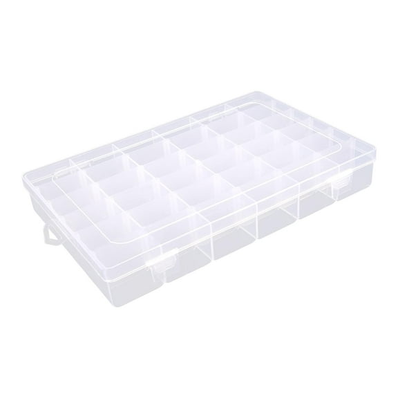 Thread Storage Box, Fishing Gear Storage Box, Nail Polish Organizer Carry Case, Grids Sewing Thread Holder Empty Threads Spools Box for Jewelry 36 Cells