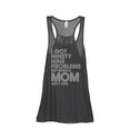 thumbnail image 1 of Thread Tank 99 Problems Mom Aint One Women's Sleeveless Flowy Racerback Tank Top Charcoal Small, 1 of 5