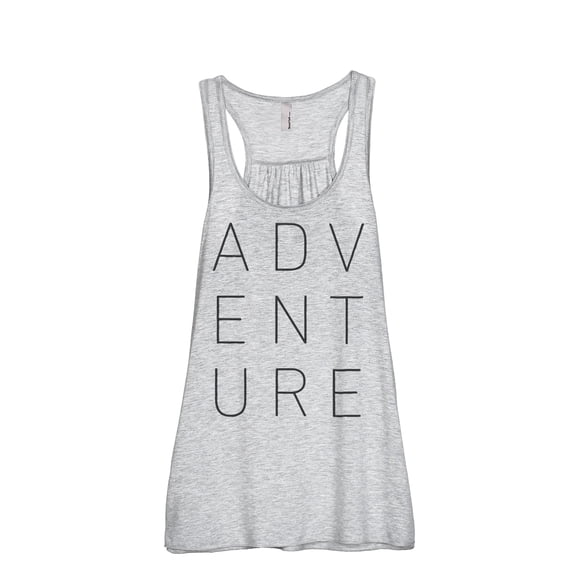 Thread Tank Adventure Women's Sleeveless Flowy Racerback Tank Top Sport Grey Small