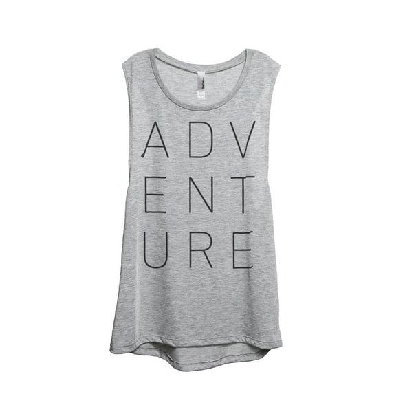 Thread Tank Adventure Women's Sleeveless Muscle Tank Top Sport Grey Small
