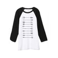thumbnail image 1 of Thread Tank Arrows Evolution Unisex 3/4 Sleeves Baseball Raglan White Black Small, 1 of 4