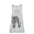thumbnail image 1 of Thread Tank Artisan Elephant Women's Sleeveless Flowy Racerback Tank Top Sport Grey Medium, 1 of 5