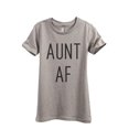 thumbnail image 1 of Thread Tank Aunt AF Women's Fashion Relaxed Crewneck T-Shirt Tee Heather Tan Small, 1 of 5