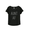 thumbnail image 1 of Thread Tank Aunt AF Women's Fashion Relaxed Slouchy Dolman T-Shirt Tee Heather Black Small, 1 of 4