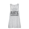 thumbnail image 1 of Thread Tank Auntie In The Making Women's Fashion Sleeveless Flowy Racerback Tank Top Sport Grey 2X-Large, 1 of 5