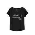 thumbnail image 1 of Thread Tank Auntiesaurus Rex Women's Relaxed Slouchy Dolman T-Shirt Tee Heather Black Small, 1 of 4