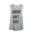 thumbnail image 1 of Thread Tank Auntin' Ain't Easy Women's Sleeveless Muscle Tank Top Sport Grey Small, 1 of 4